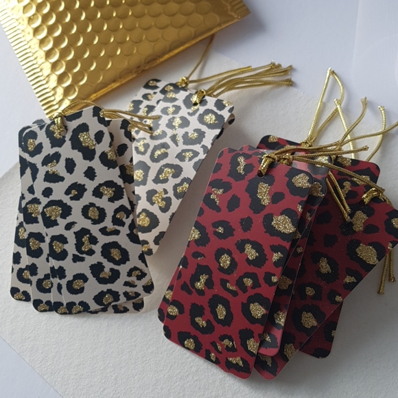 16 Pcs Leopard Gift Tags To: From: (2 Designs) - Picture 7 of 9